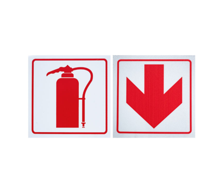 Fire Extinguisher Safety Sign And Directional Arrow - ABS Signs