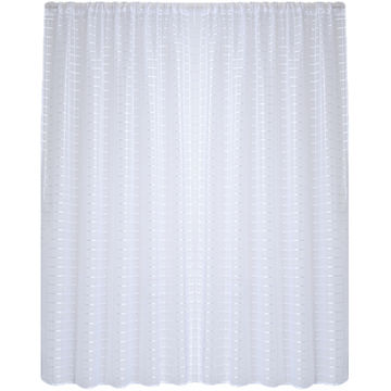 Matoc Readymade Curtain -Grid Voile -White -Taped -230cm W x 250cm H