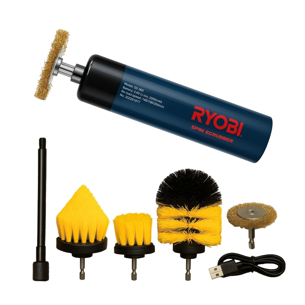 3.6V USB CHARGING SPIN SCRUBBER