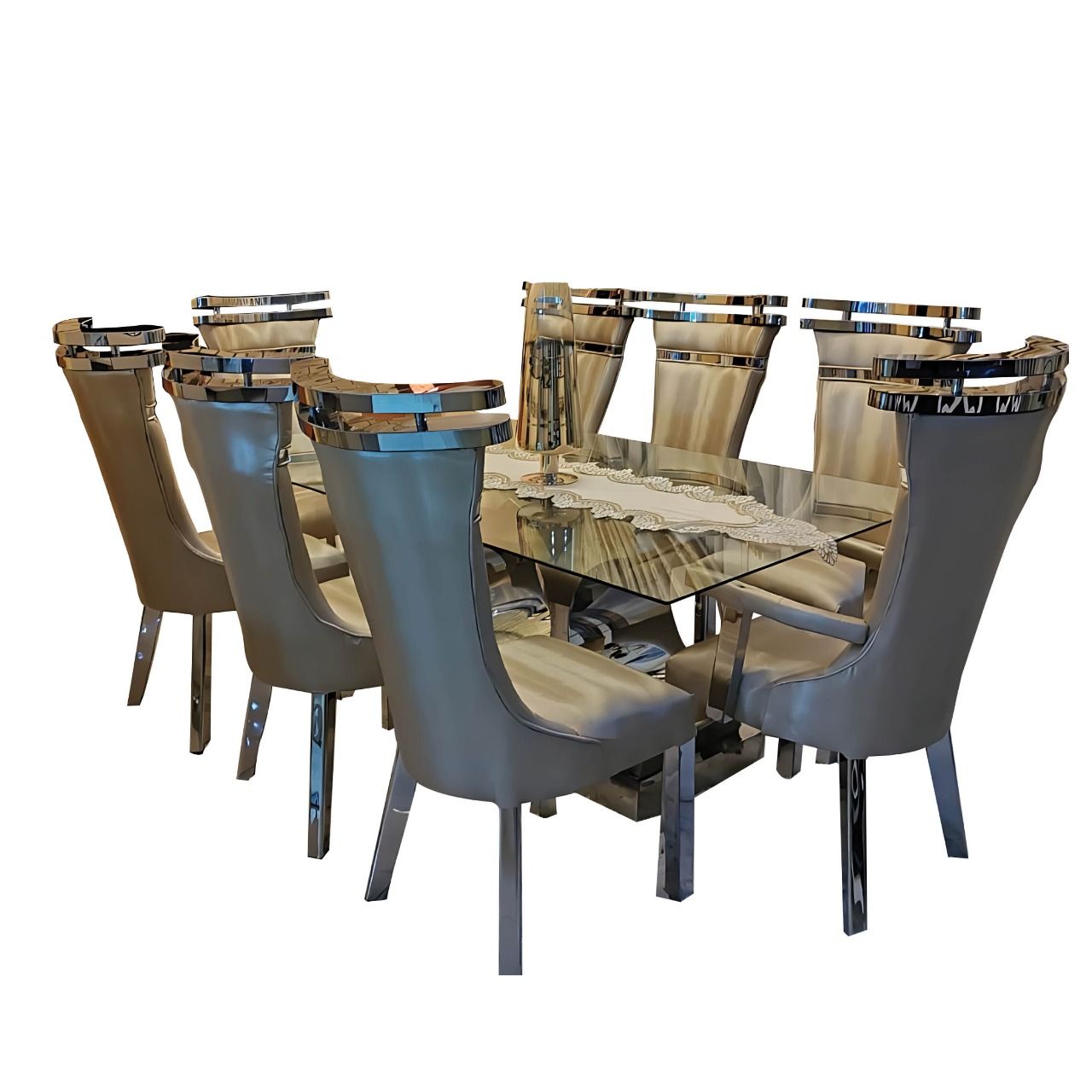 8 Seater Stainless Steel Dining Room Suite