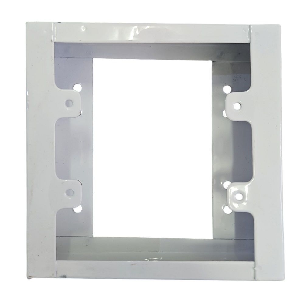 Wall box 4x4 extension open - white steel