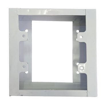 Wall box 4x4 extension open - white steel