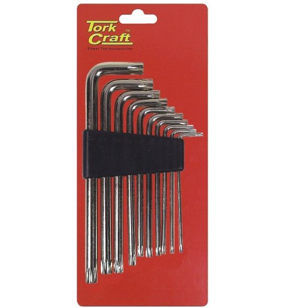 Tork Craft - 18Piece Combo Hex Key Chrome Vanadium Set