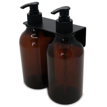 Woodly Soap Dispenser, Wall Mount, 2 Bottle, Black
