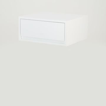 Fihlo White One Drawer Floating Side Table