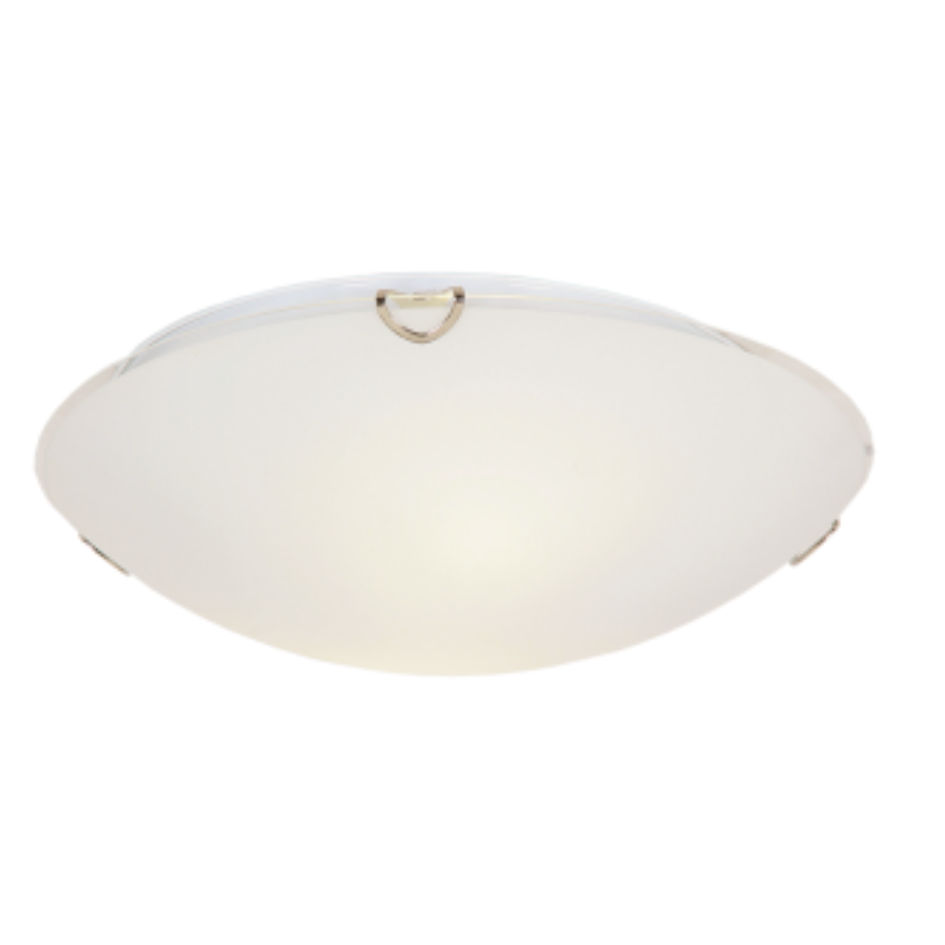 Frosted Glass with Polished Chrome Clips