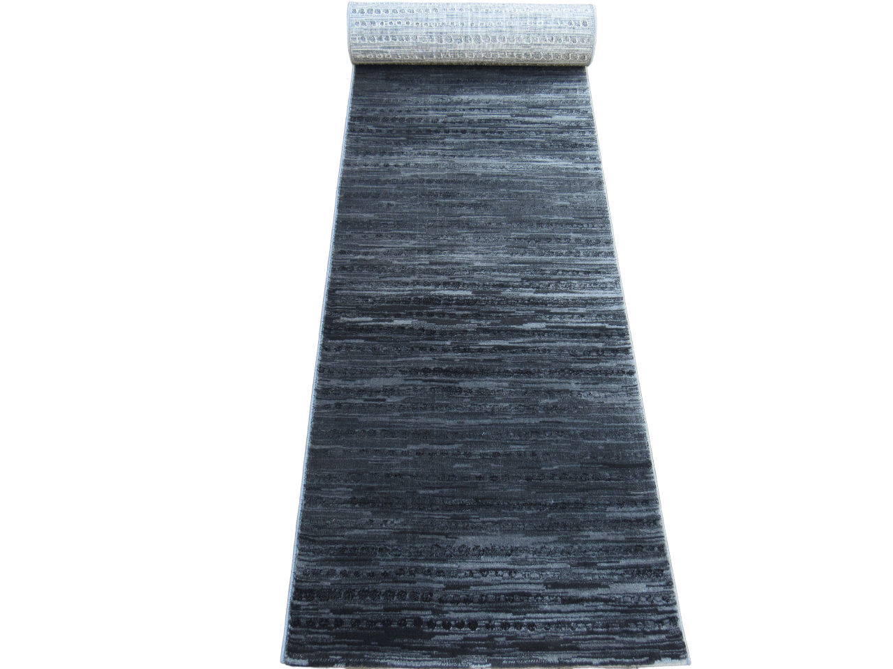 BK Carpets & Rugs -  Modern Passage Runner Rug –  80cm x 4m - Charcoal Black & Grey