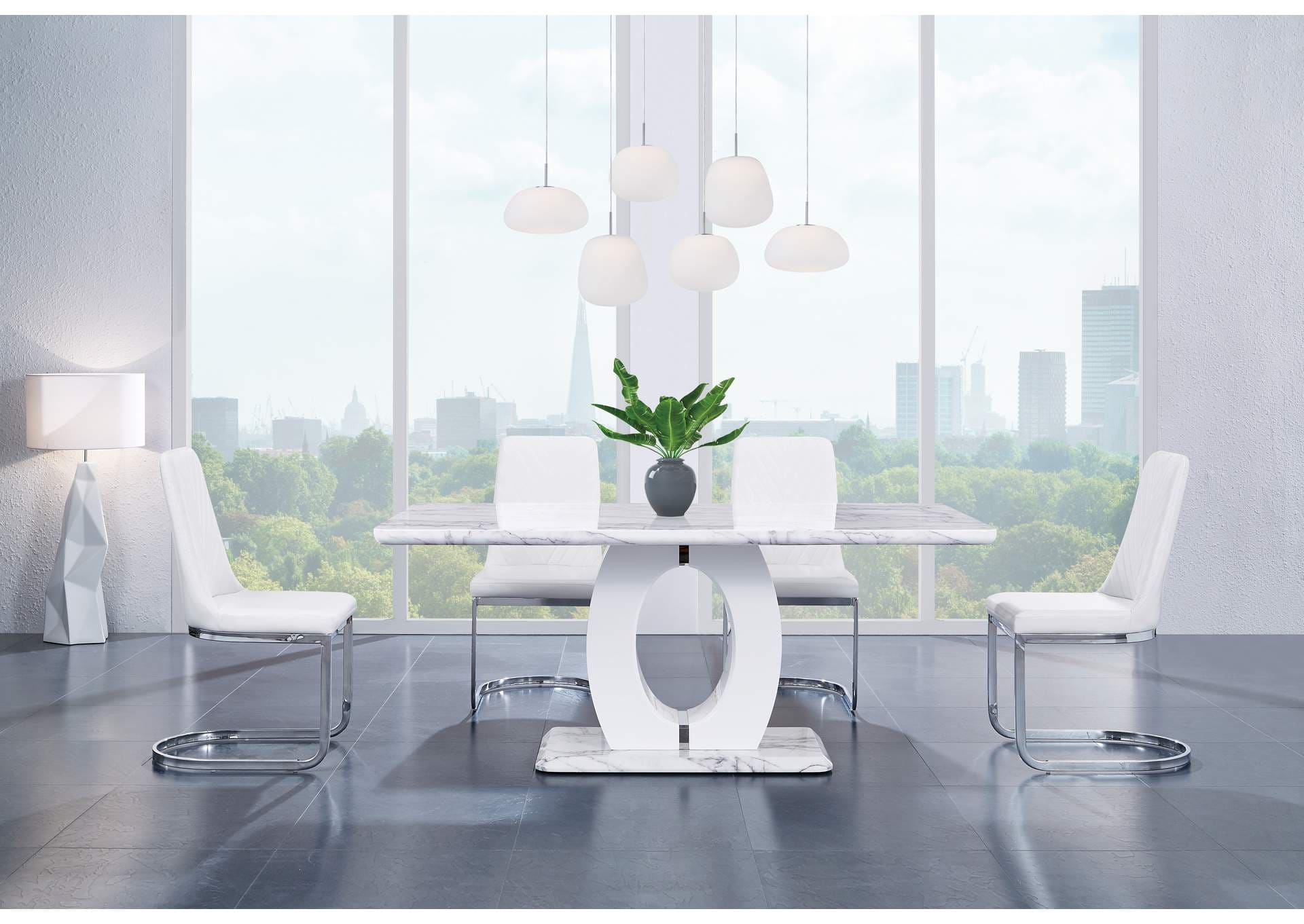 Marble Top Inspired Dining Table 6 Seater
