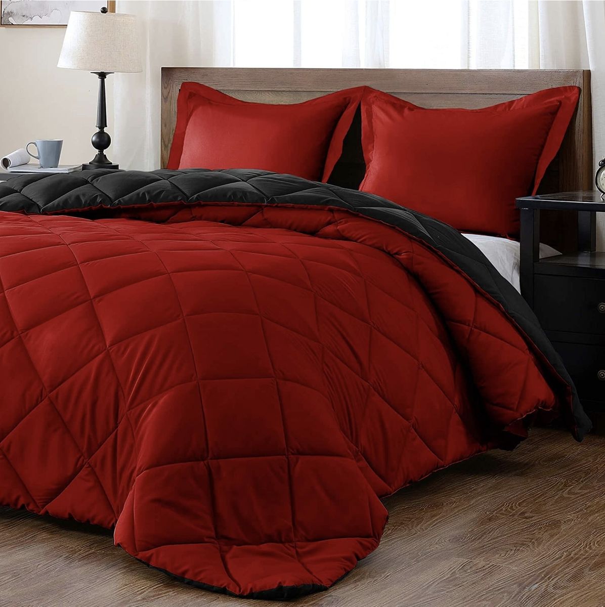 Comforter Set Red 3/5