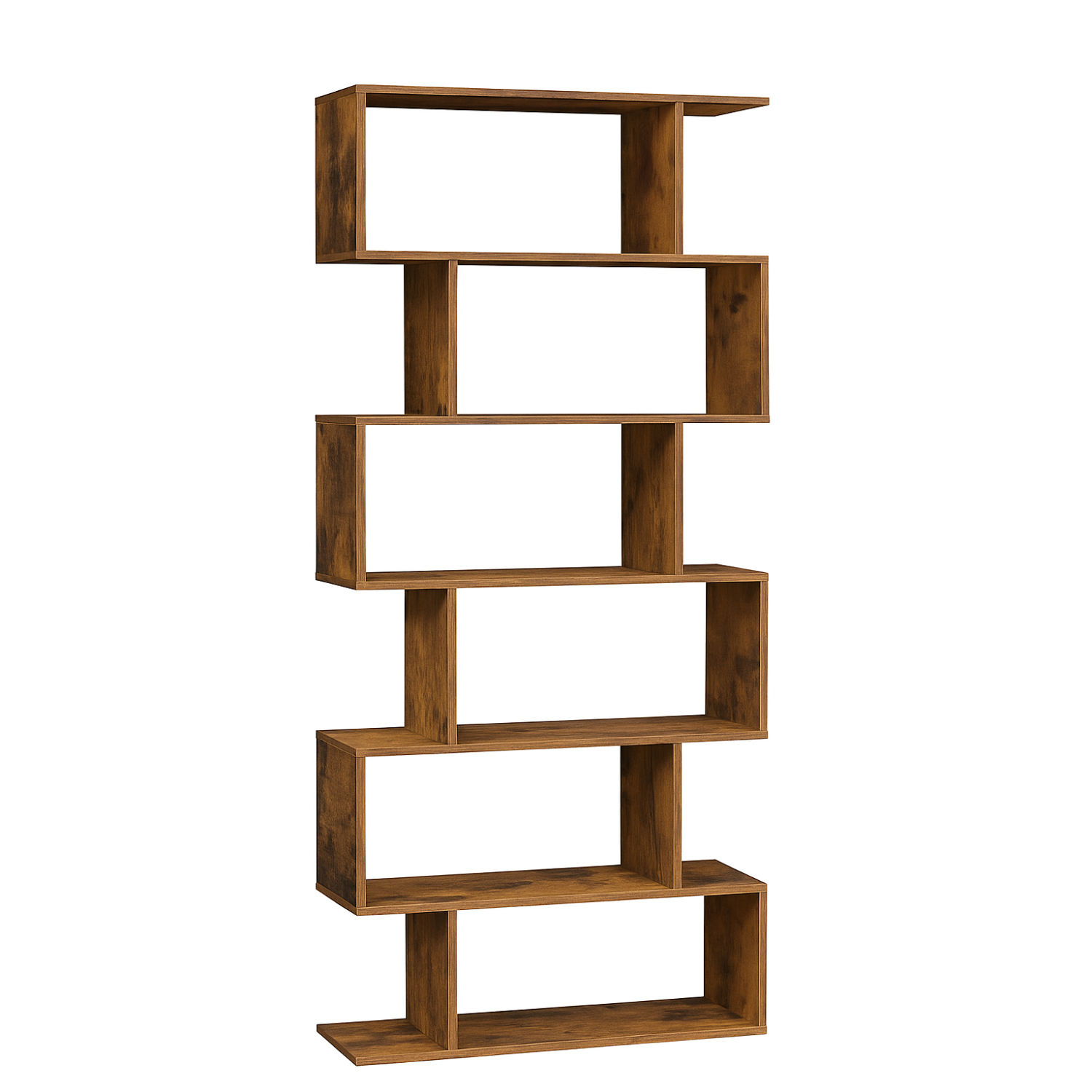 LAZAVA 6-Tier Bookcase - Freestanding Modern Display Shelf