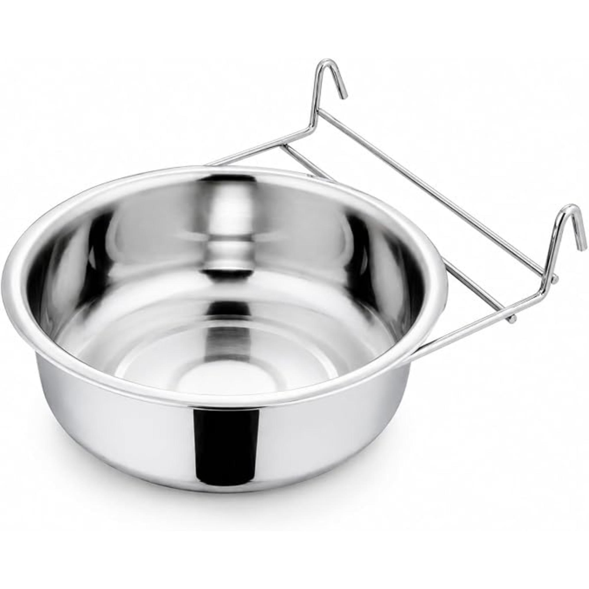 Coop Cup with Hook 300ml Stainless Steel Bird Cage Food Water Cup