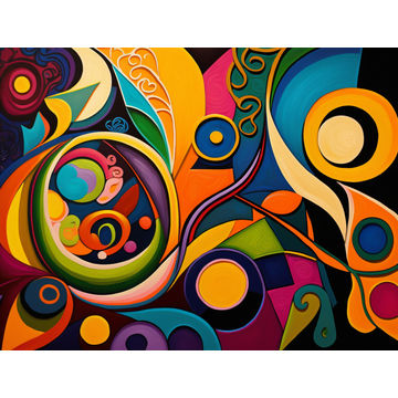 Canvas Wall Art - Diversity and Abstract Acrylic Painting  - B1378 - [120 x 80 cm]