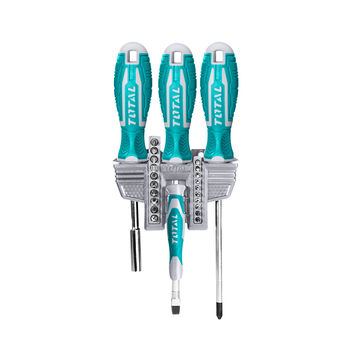 Total Tools Screwdriver And Bits Set 24Pcs