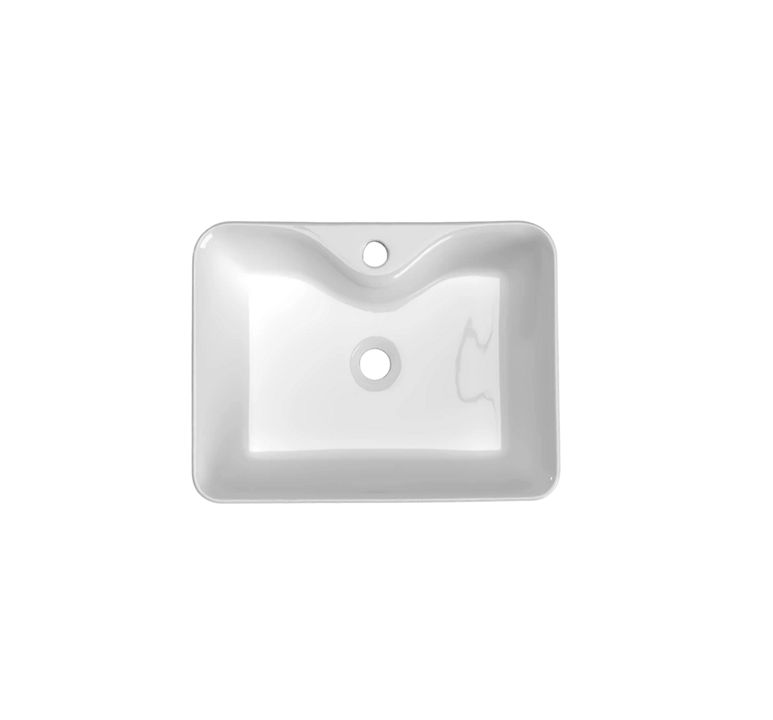 RECTANGULAR COUNTER TOP BASIN 485MM WITH TAP HOLE