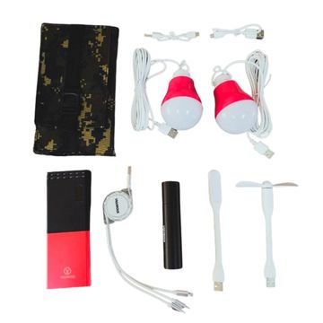 Lifespace VG Solar Power Kit with Solar Panel, Power Banks & Accessories - RED