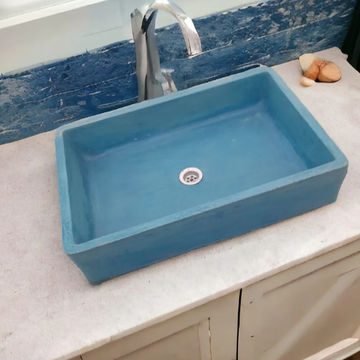 Blue Concrete Sink/Basin, Kitchen or Bathroom 60.5x41x13cm