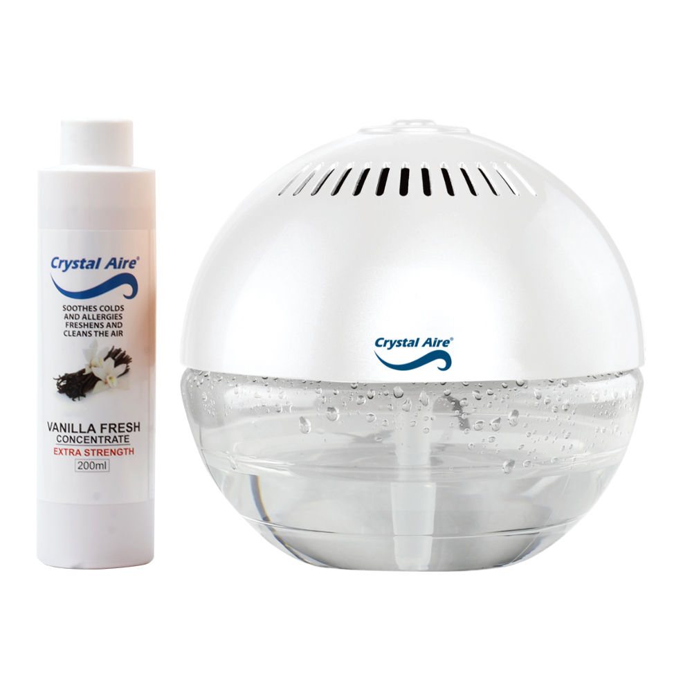 Crystal Aire LED Globe Air Purifier with 200ml Vanilla concentrate