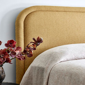 Bella Linen Headboard Amber Queen