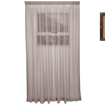 Matoc Designs Curtain -Mystic Voile -Cinnamon -Taped - 600cm W x 250cm H
