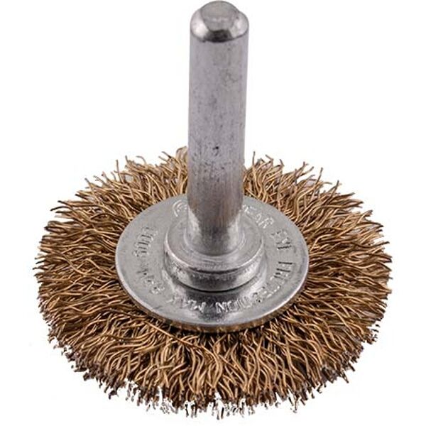 Wire Wheel Brush 38Mm X 6Mm Shaft Blister