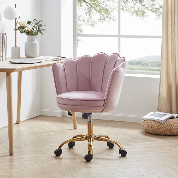 KC FURN-Tulip Swivel Office Chair,Mink