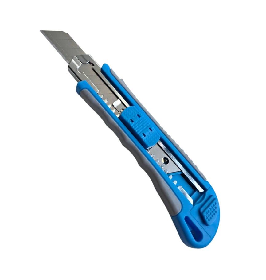 Trimming Knife - Snap Off -  with 3 x 18mm Blades - Rubber Grip