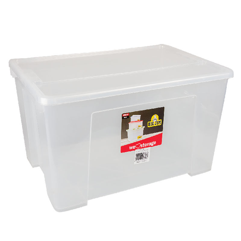 Storage Box - Plastic - Transparrent - 47L - 55cm x 38cm x 29cm - 2 Pack