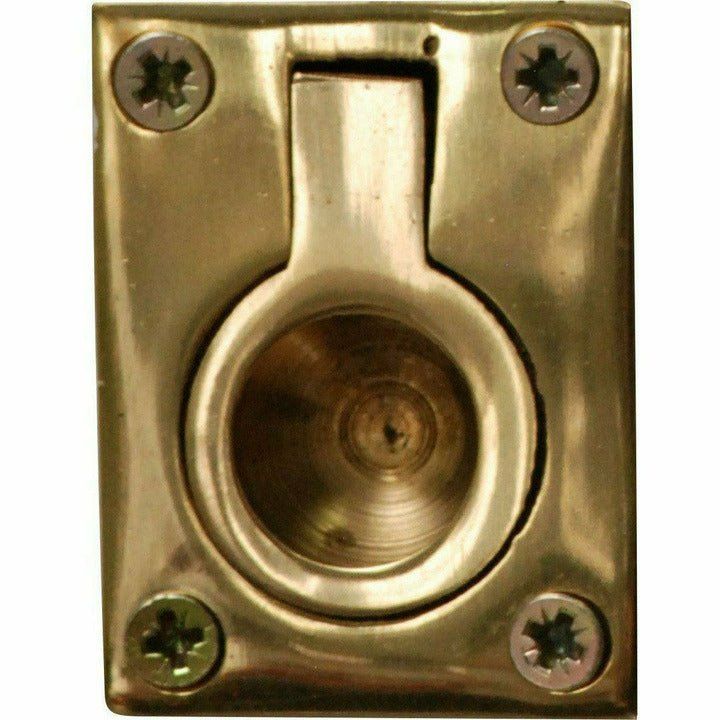 Solid brass flush pull out ring handle 50mmx38mm