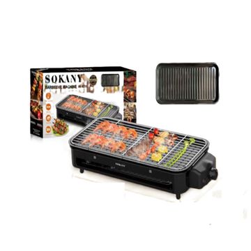 Tabletop 1500W electric grill with adjustable thermostat