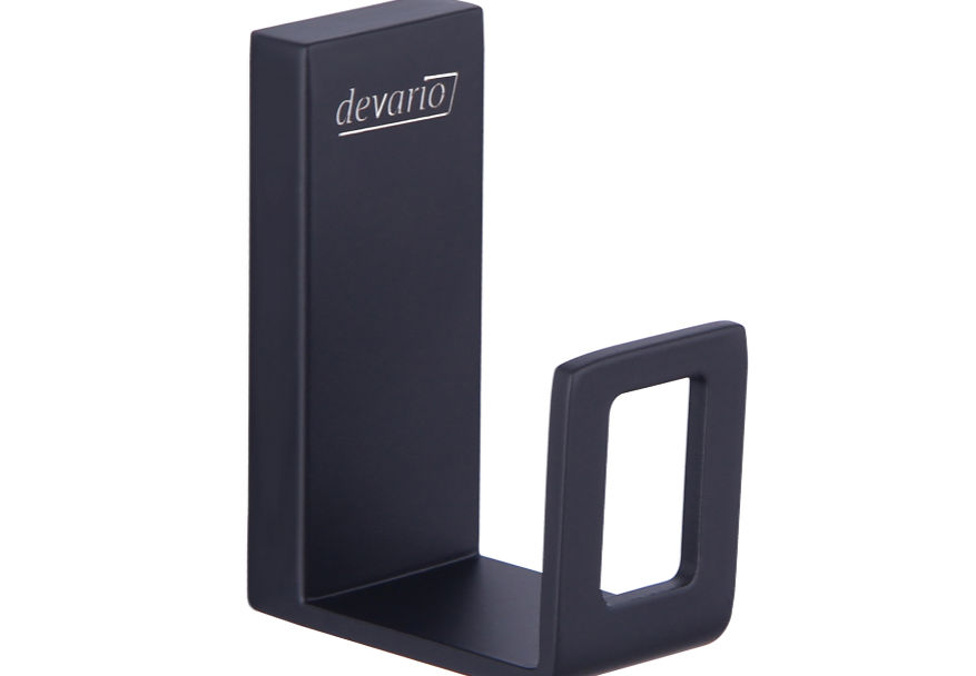 Devario Premio Robe Hook Square -Matte Black