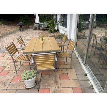 Engineered Wood table and chair set (comes with six chairs)