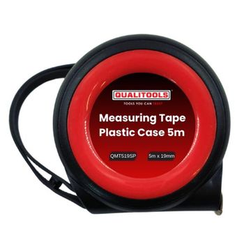 Measuring Tape Plastic Case 5m Red/Black 5m - 4 Pack