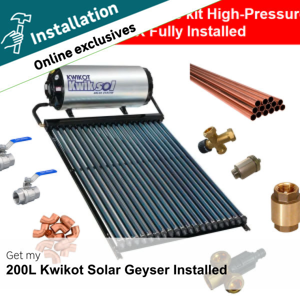 200L Kwikot Solar Geyser Installation by Juspropa LEROY MERLIN South