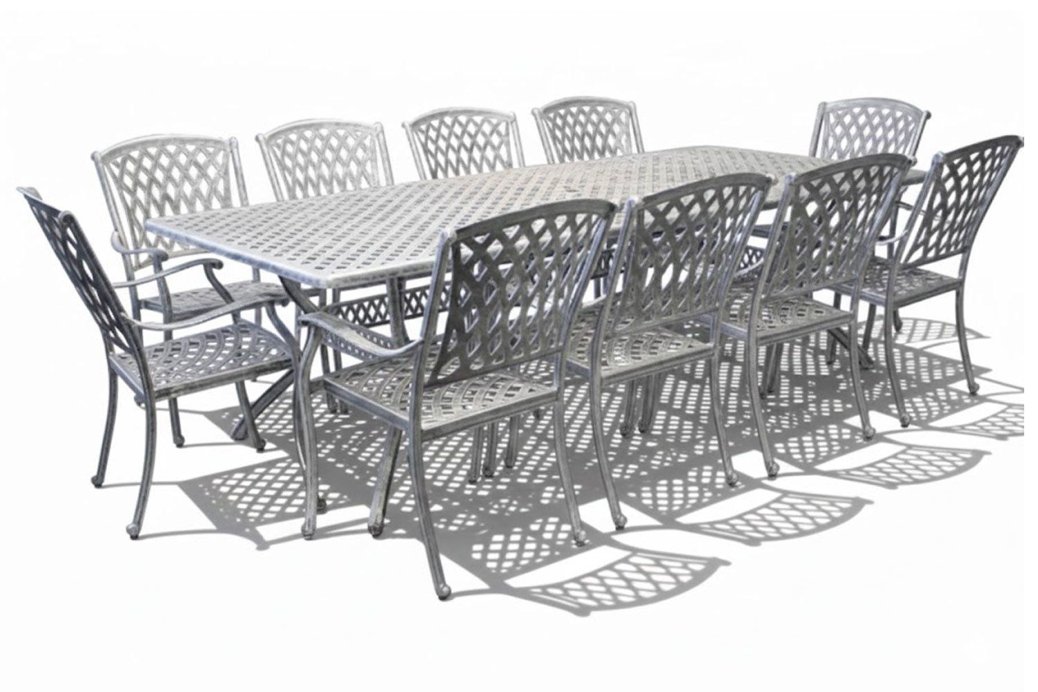 Tuscan Aluminium Dining Set 10-Seater
