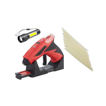 Auto Gear Rechargeable Glue Gun with 10 Glue Sticks and a Torch