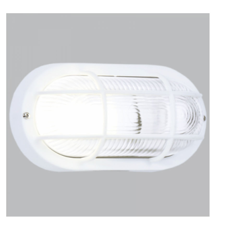 Oval Grid PVC Bulkhead Clear Glass