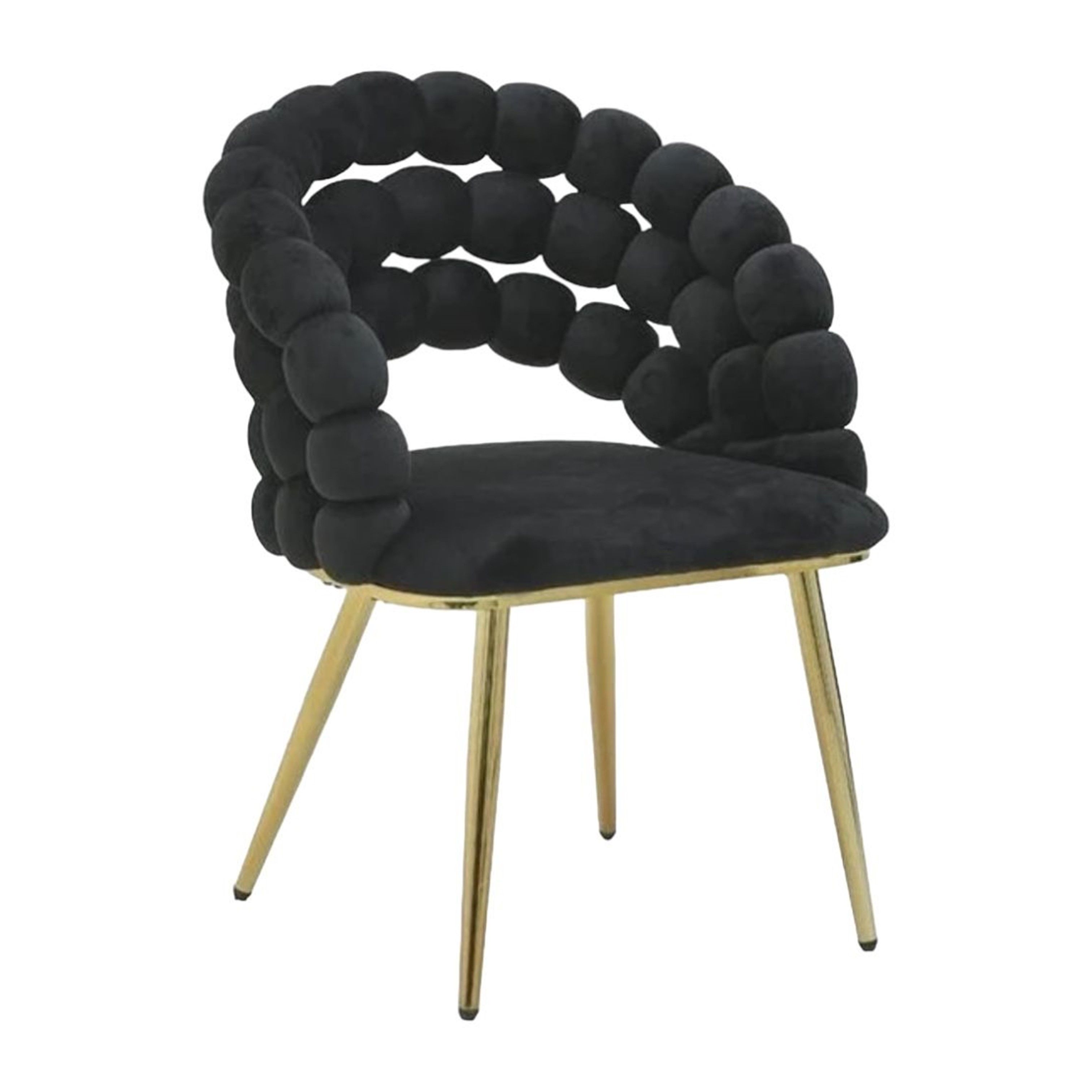 2 x Luxuria Velvet Bubble Armchair (Black)