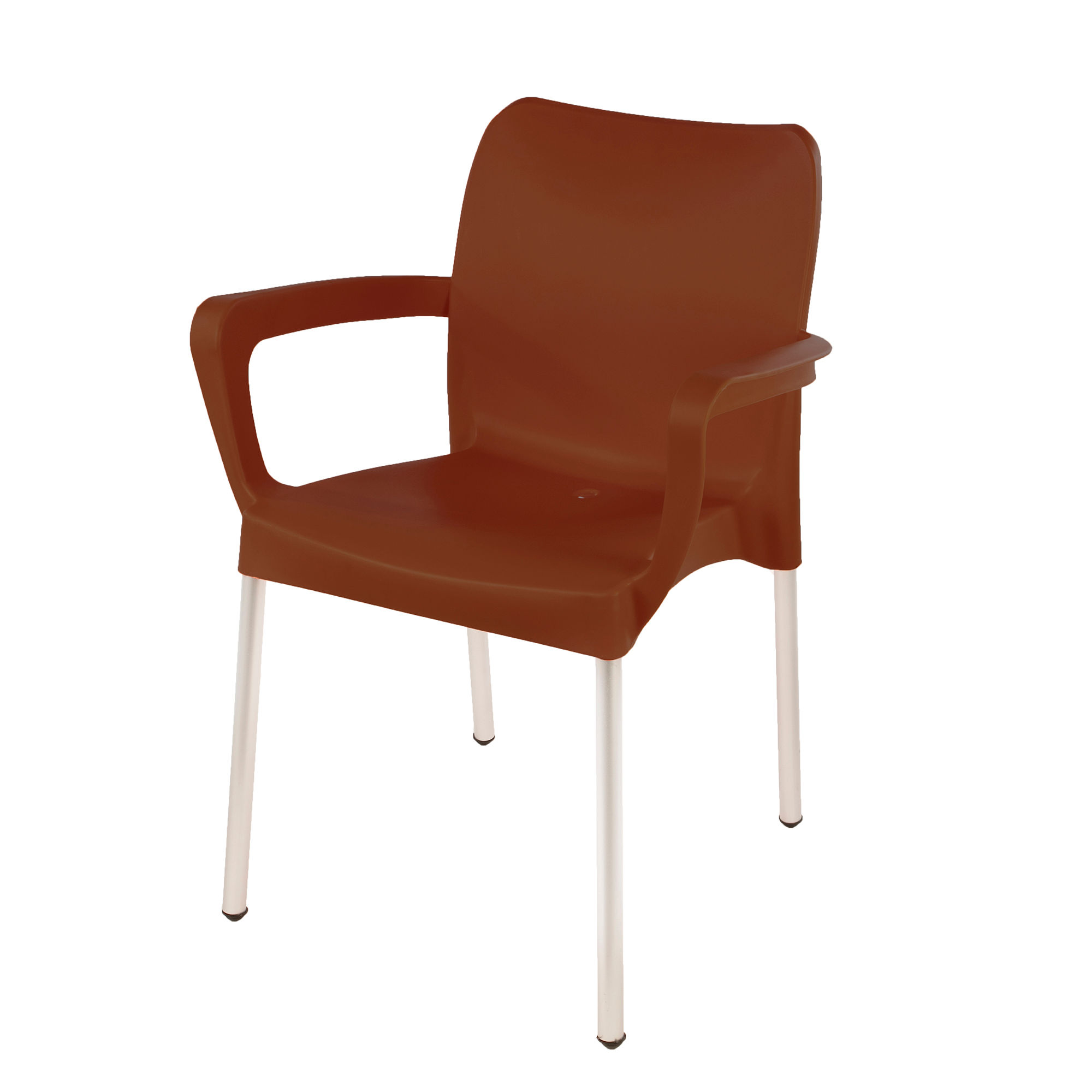 Heavy Duty Plastic Stacking Chair – Bistro Design with Armrests - Coco - 1 Chair