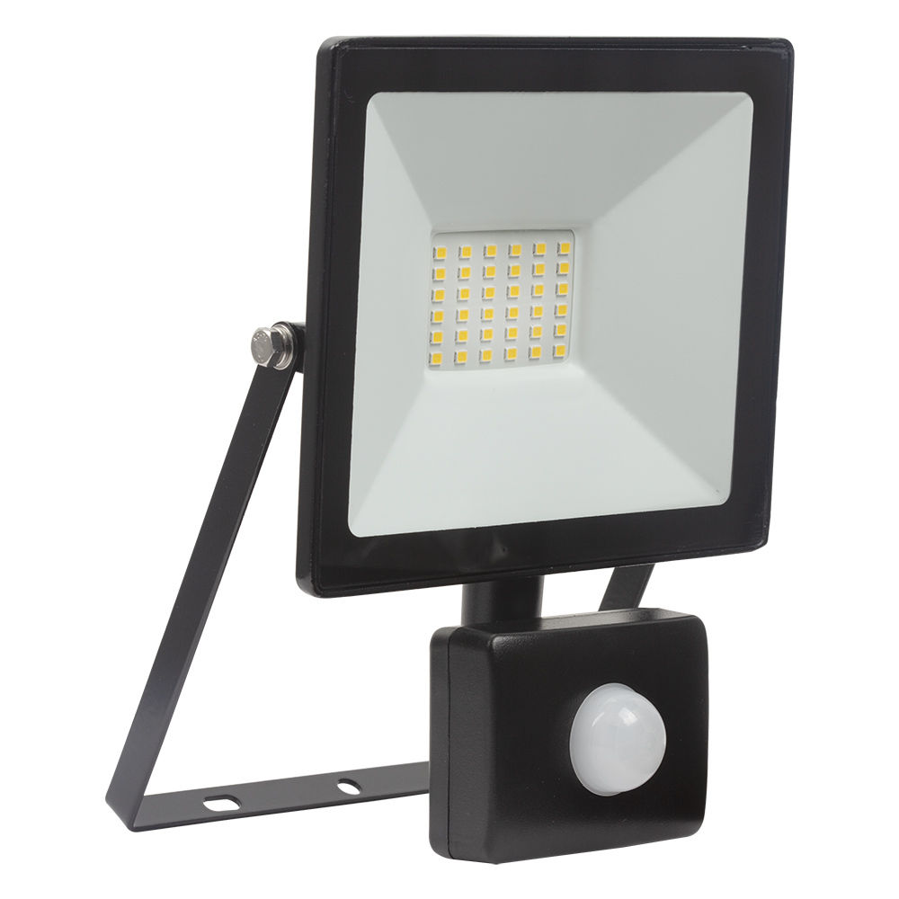 Eurolux - LED - 30w - Floodlight & Sensor - 4000K - Black - FS296