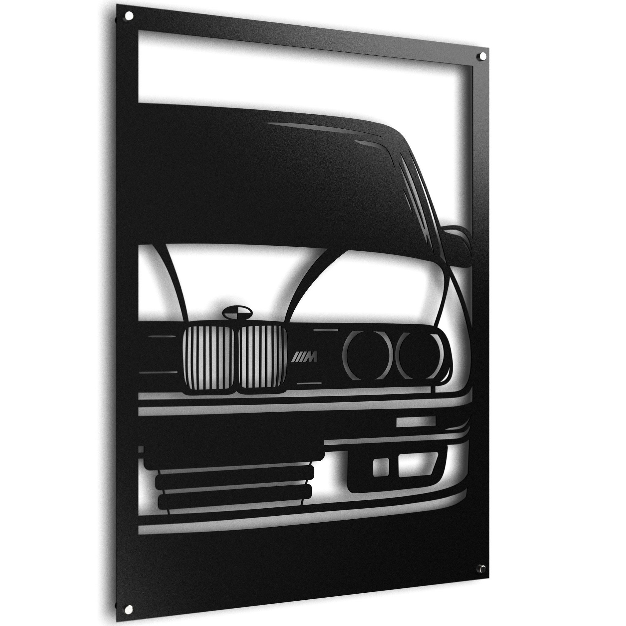 BMW 325i Shadow line Inspired Wall Art Man Cave Home Décor - 60x80cm