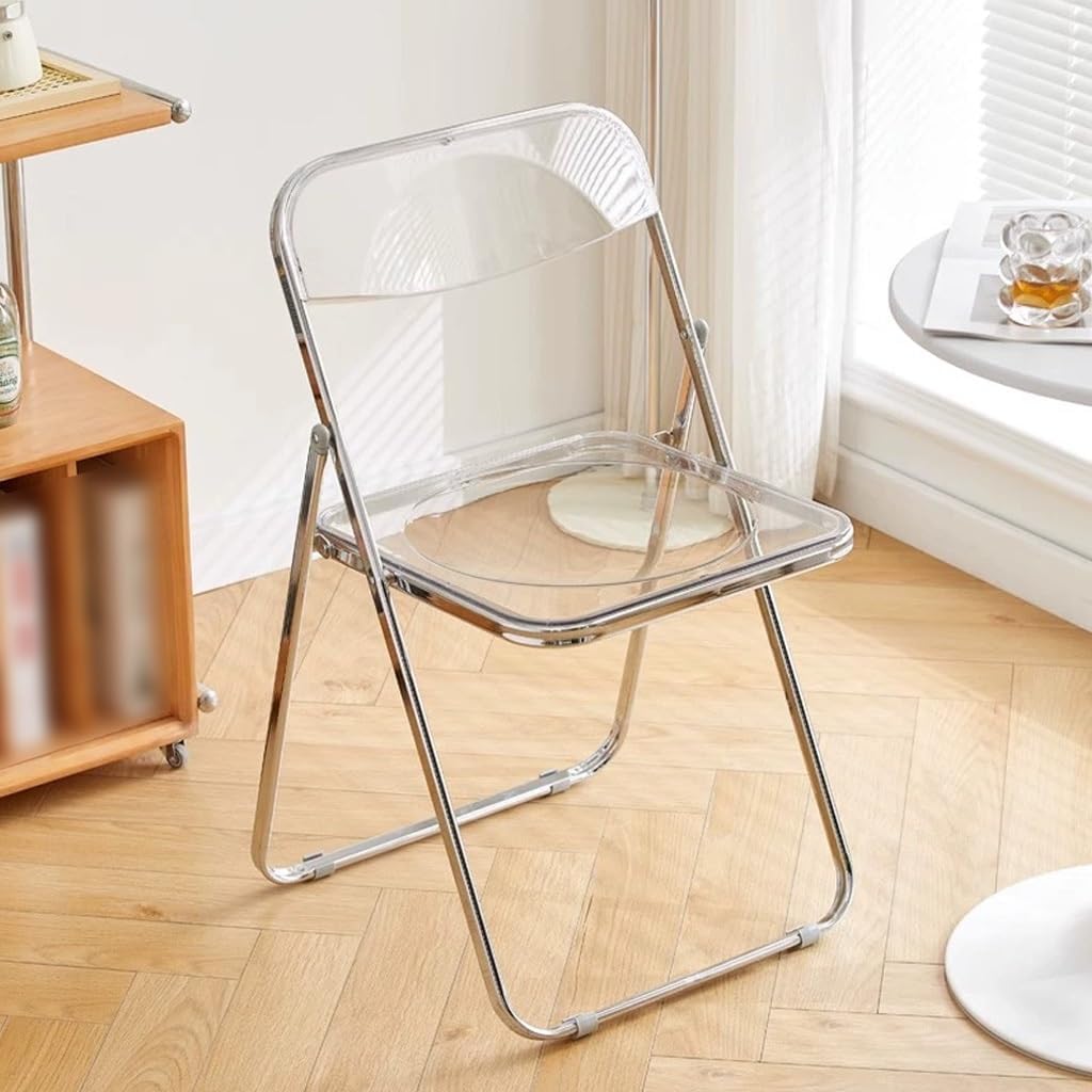 Modern Transparent Acrylic Folding Chair - CLEAR