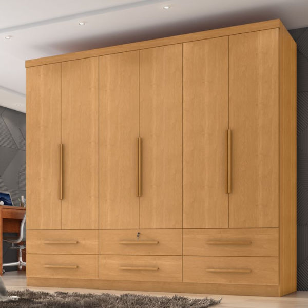 Maximus Plus 6 Door Wardrobe Cinnamon