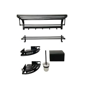 BATHROOM ACCESSORIES 5PC SET - BLACK