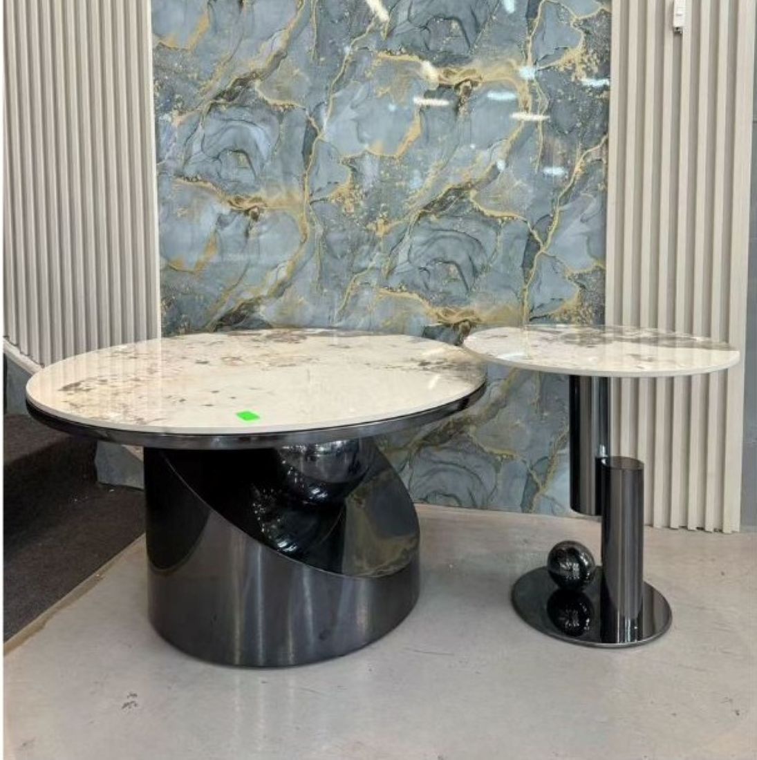 Celestia Marble & Metal Coffee Table Set
