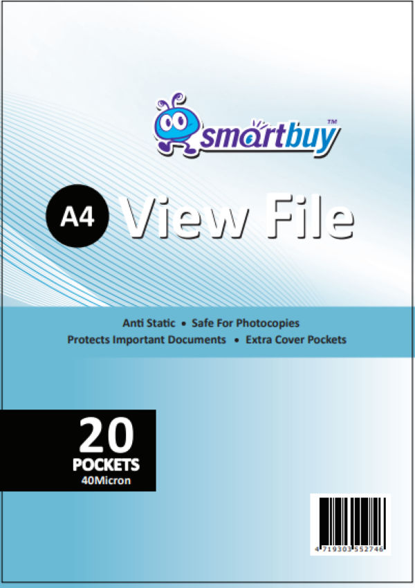 A4 Flip File - 20 Pocket (40 Micron)
