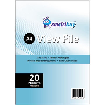 A4 Flip File - 20 Pocket (40 Micron)