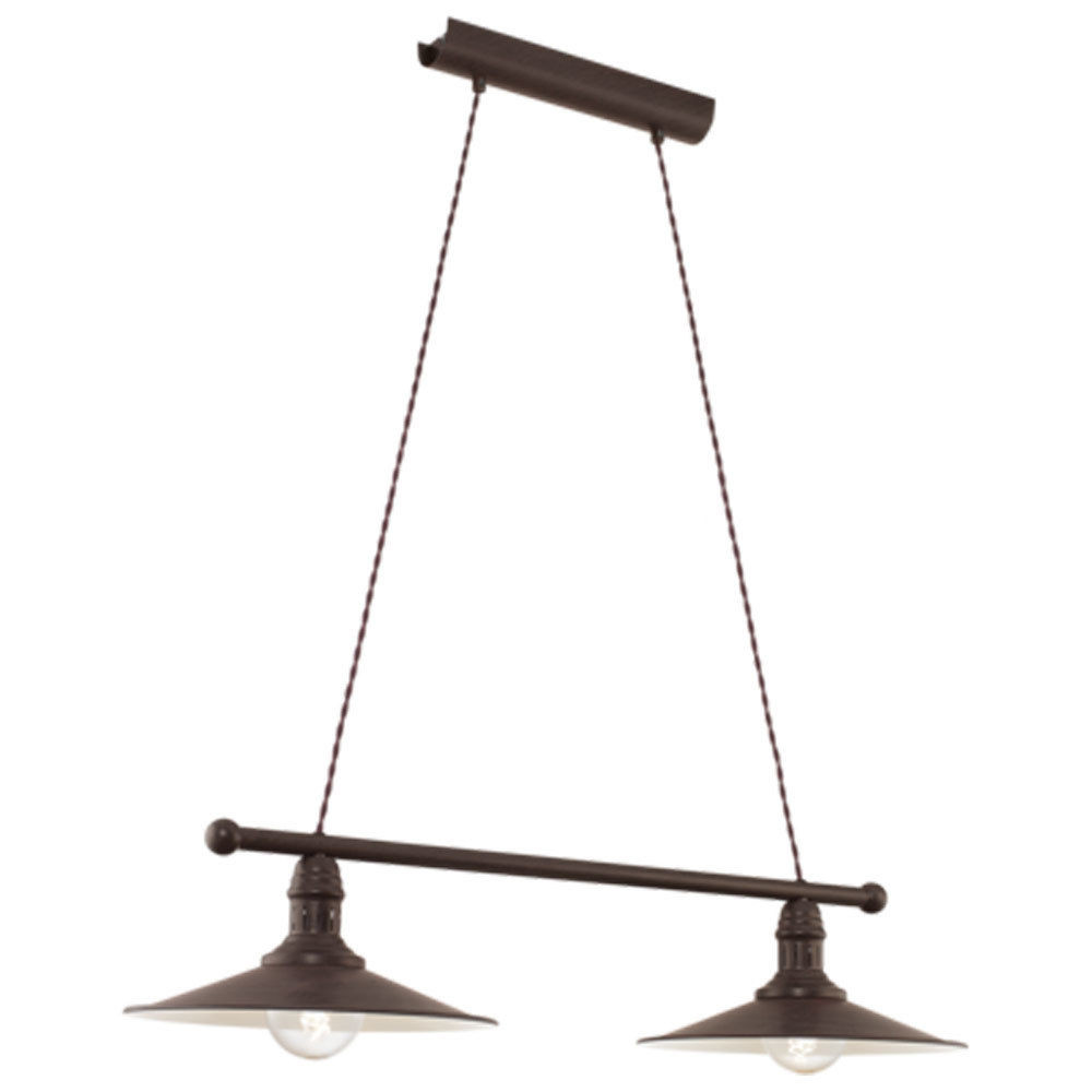 Stockbury - 2 Lights - Pendant - 800mm - Antique Brown
