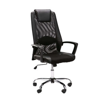 Vividitto - Power Exec Hiback Office Chair W-156 chrome base - Black