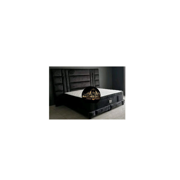 Luxury headboard king set headborad and base Dark grey