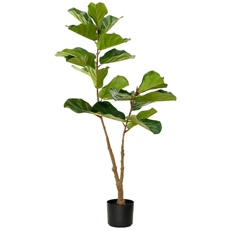 LUXURIOUS FIDDLE ARTIFICIAL FIG LEAF TREE IN POT 120CM